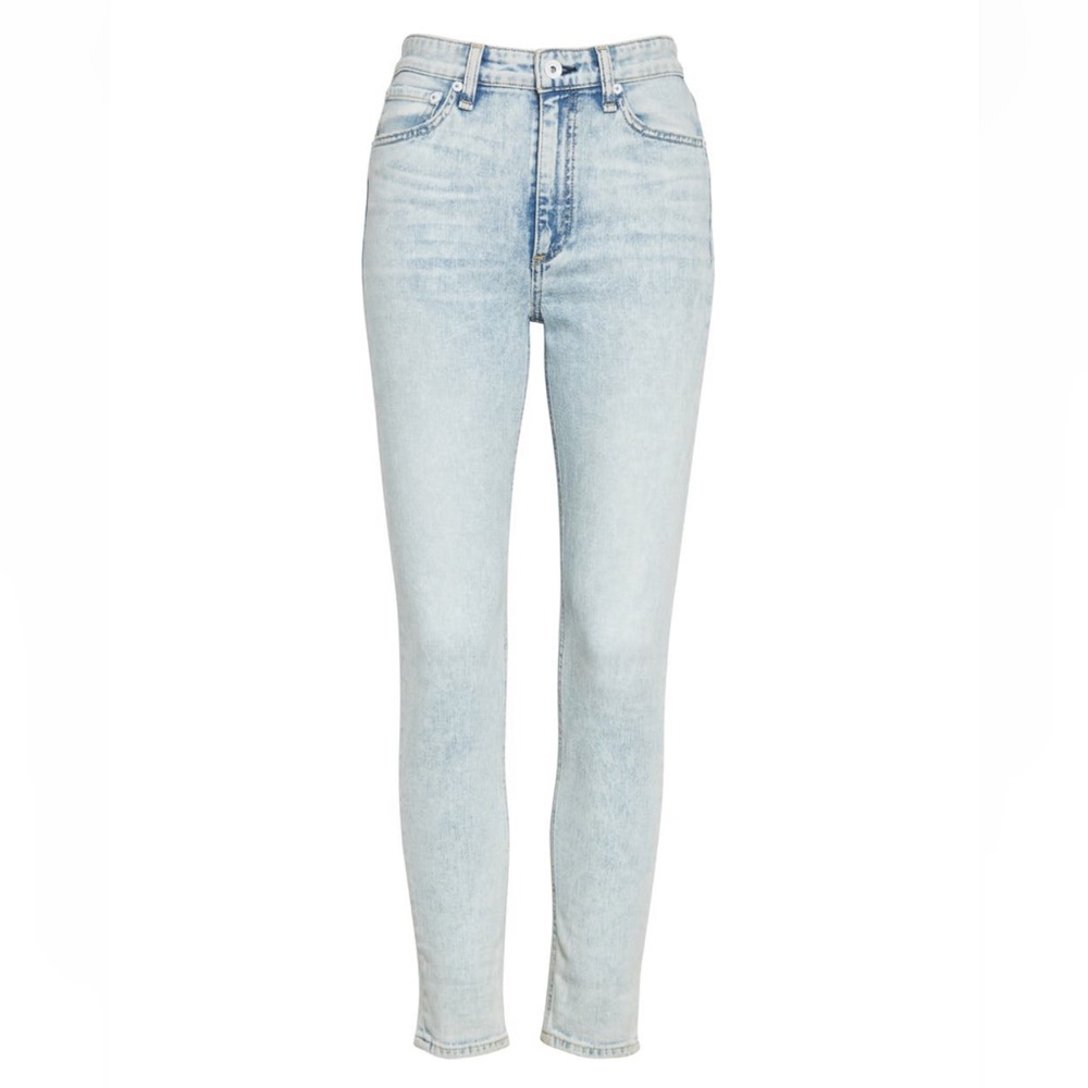 Like New Rag & Bone Nina High-Rise Ankle Skinny Jean, Mica, 24